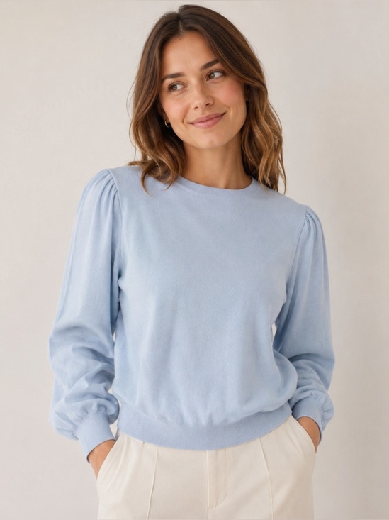 beige Sweaters - Beige Brand turquoise Pullover Top Size XS